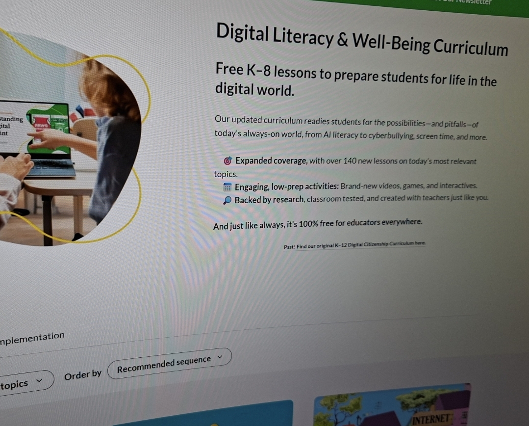 Common Sense Digital Literacy & Well-Being Curriculum - Simfin ...