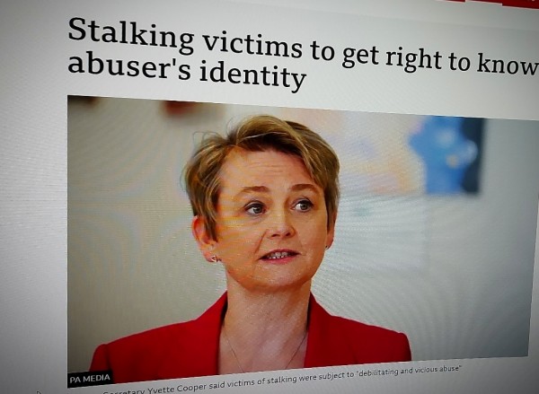 Stalking victims to get right to know abuser's identity