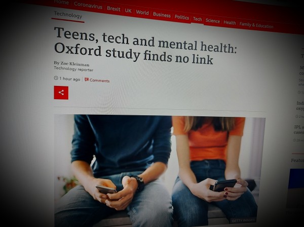 Teens, tech and mental health: Oxford study finds no link