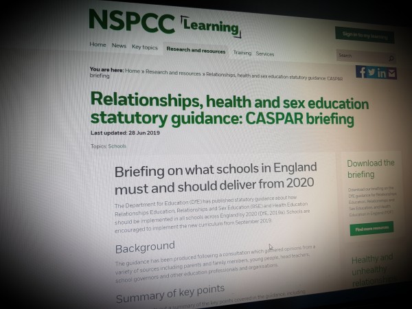 Relationships, health and sex education statutory guidance: CASPAR briefing