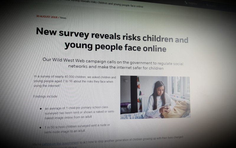 New NSPCC survey reveals risks children and young people face online