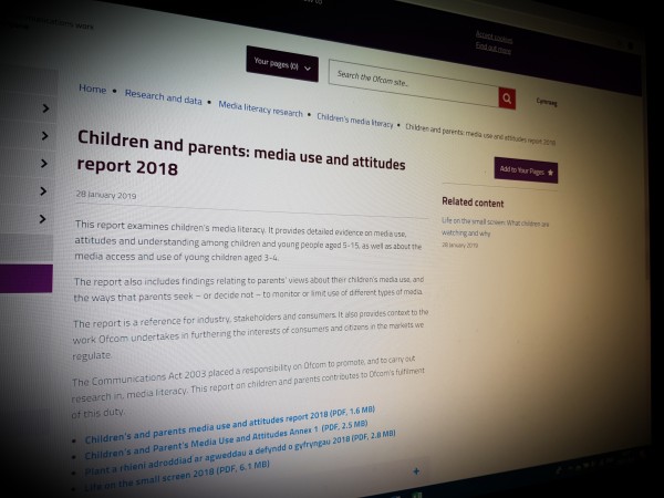 Children and parents: media use and attitudes report 2018 Ofcom