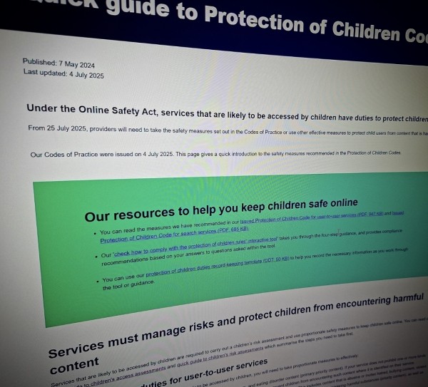 Ofcom's Quick guide to Protection of Children Codes