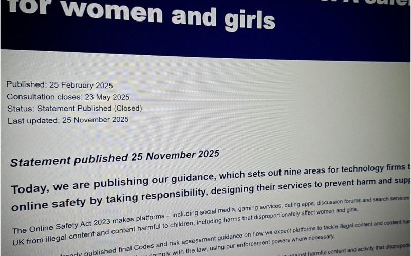 Ofcom Statement and Guidance: A safer life online for women and girls