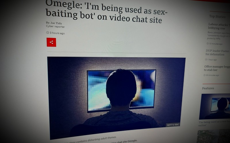 Omegle: 'I'm being used as sex-baiting bot' on video chat site