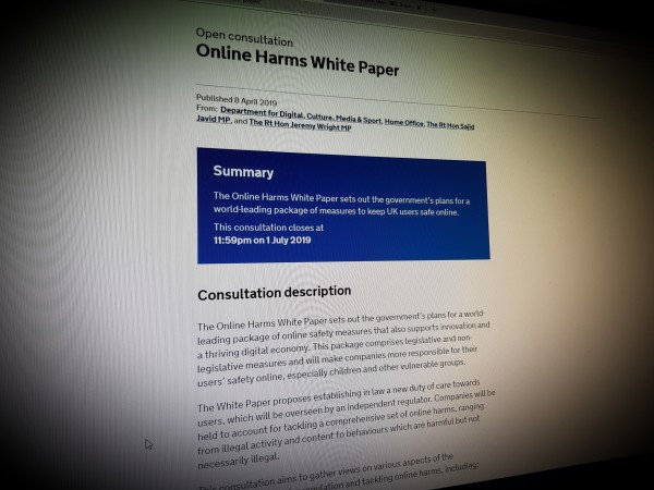 Online Harms White Paper