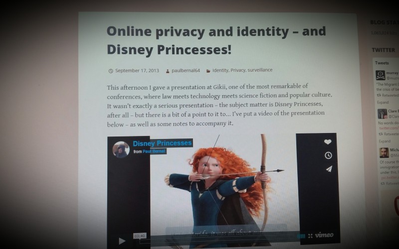 Online privacy and identity - and Disney princesses