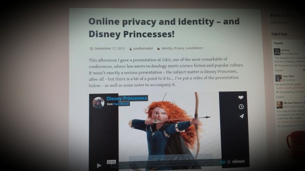 Online privacy and identity - and Disney princesses