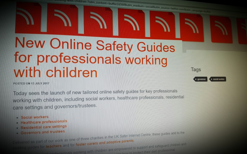 New Online Safety Guides for professionals working with children