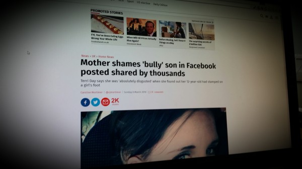 Mother shames 'bully' son in Facebook post shared by thousands