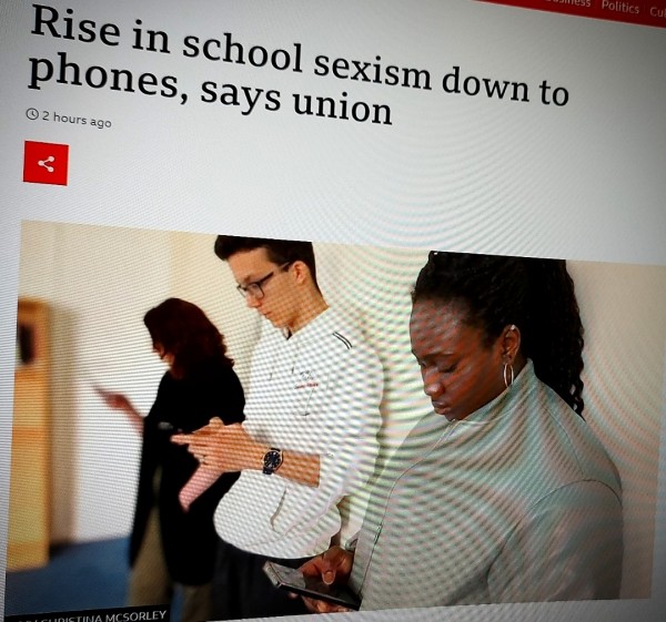 Rise in school sexism down to phones, says union