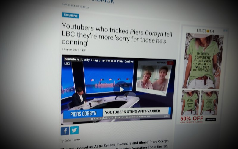 Youtubers who tricked Piers Corbyn tell LBC they're more 'sorry for those he's conning'