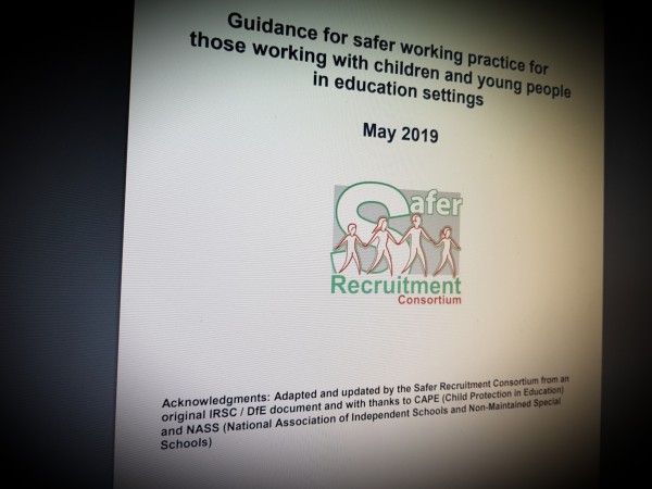 Guidance for safer working practice for those working with children and young people in education settings May 2019