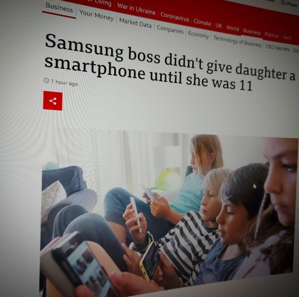 Samsung boss didn't give daughter a smartphone until she was 11