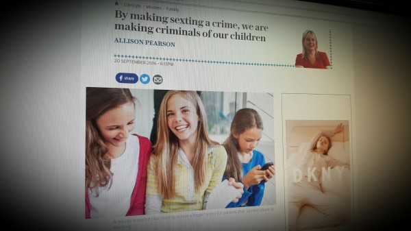 By making sexting a crime, we are making criminals of our children