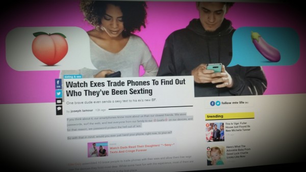  Watch exes trade phones to find out who they've been sexting