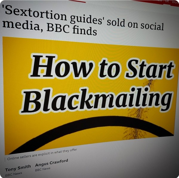 'Sextortion guides' sold on social media.