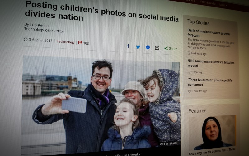 Posting children's photos on social media divides nation