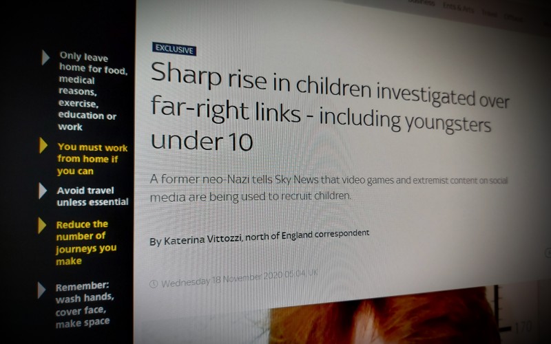 Sharp rise in children investigated over far-right links