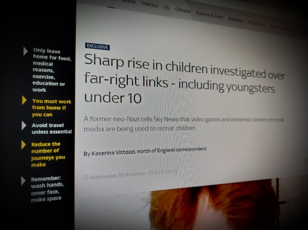Sharp rise in children investigated over far-right links