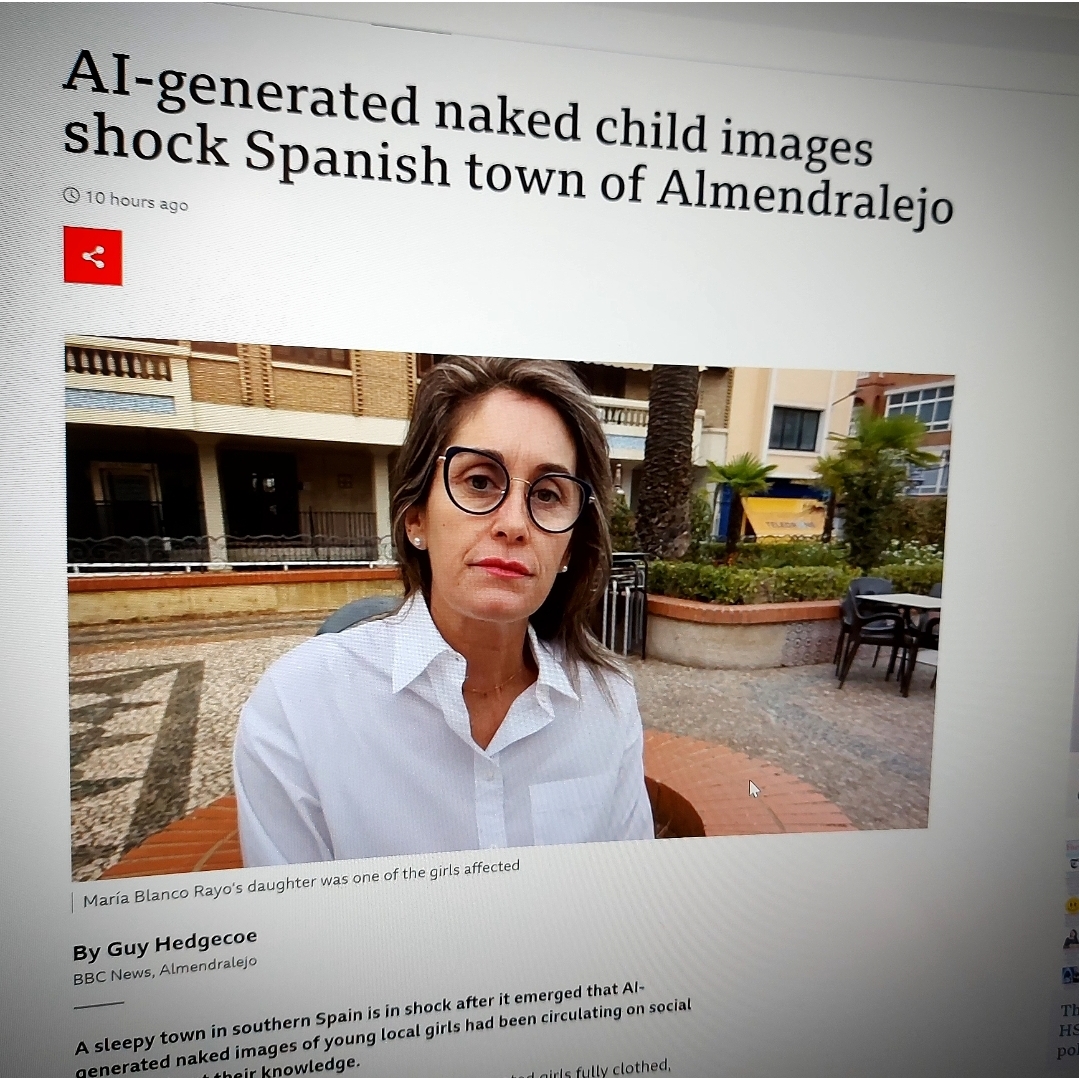 AI-generated naked child images shock Spanish town - Simfin | Esafety,  safeguarding and Digital Literacy