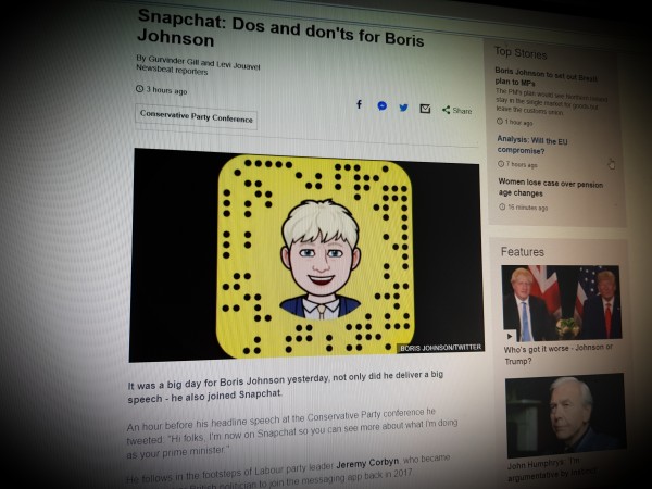 Snapchat: Dos and don'ts for Boris Johnson