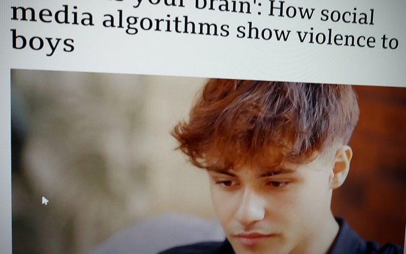 How social media algorithms show violence to boys