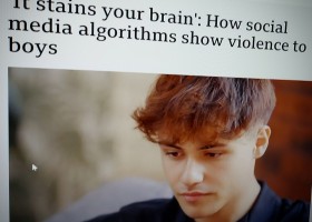 How social media algorithms show violence to boys