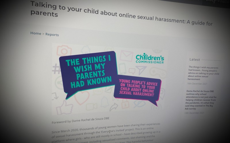 Talking to your child about online sexual harassment: A guide for parents