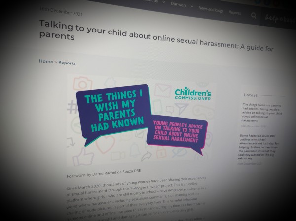Talking to your child about online sexual harassment: A guide for parents