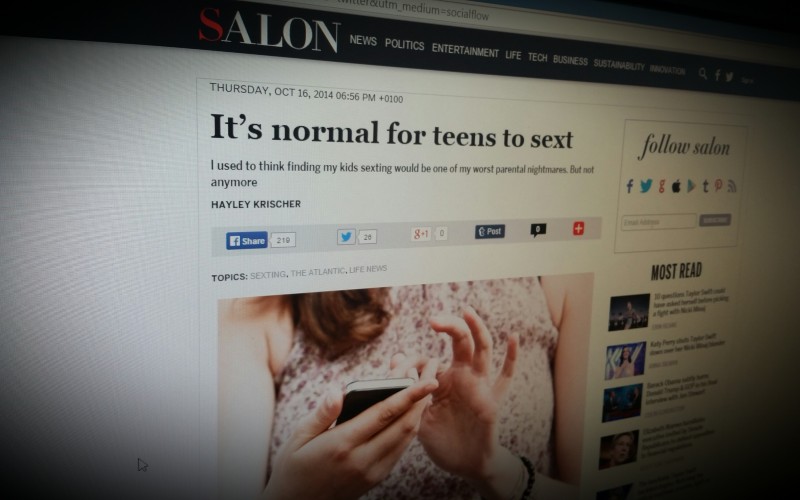 It's normal for teens to sext..