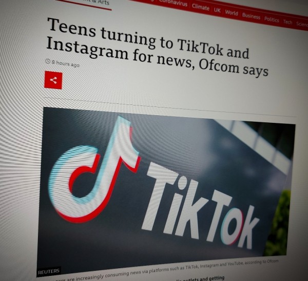 Teens turning to TikTok and Instagram for news, Ofcom says