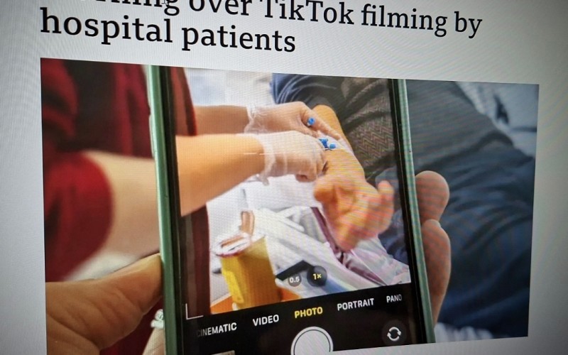 Warning over TikTok filming by hospital patients
