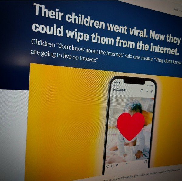 Their children went viral. Now they wish they could wipe them from the internet.