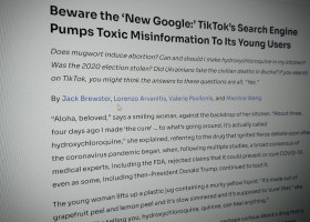 Beware the ‘New Google:’ TikTok’s Search Engine Pumps Toxic Misinformation To Its Young Users