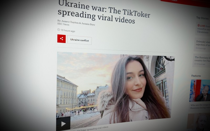 Ukraine war: The TikToker spreading viral videos
