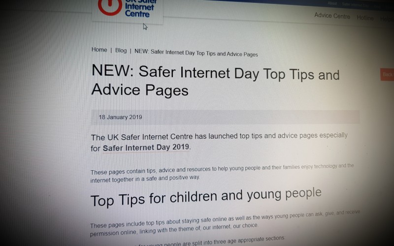 Safer Internet Day Top Tips and Advice Pages