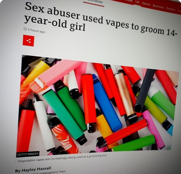 Sex abuser used vapes to groom 14-year-old girl