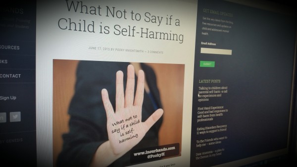 What Not to Say if a Child is Self-Harming