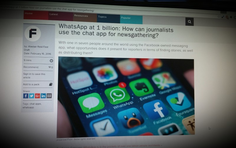WhatsApp at 1 billion: How can journalists use the chat app for newsgathering?
