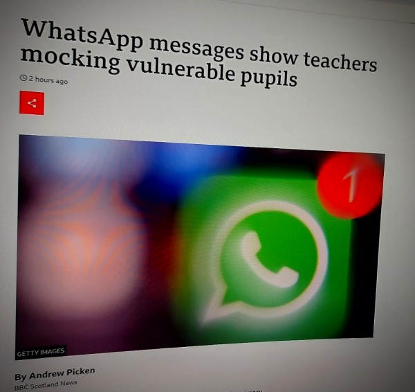 WhatsApp messages show teachers mocking vulnerable pupils