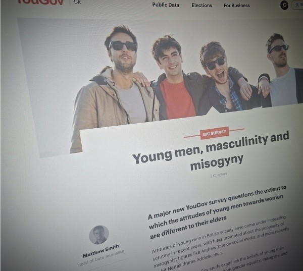 Young men, masculinity and misogyny - YouGov