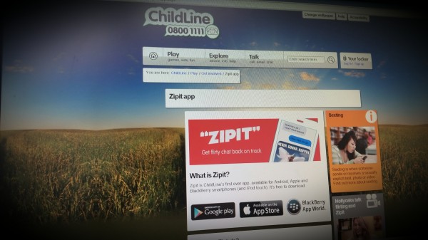 Zipit. Anti sexting app from Childline